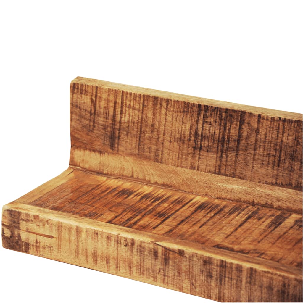 vidaXL Shelf Natural Mango Wood Solid Mango Wood 43.3 in Wall mounting