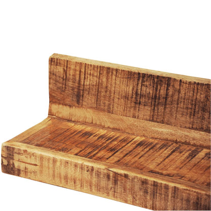 vidaXL Shelf Natural Mango Wood Solid Mango Wood 43.3 in Wall mounting