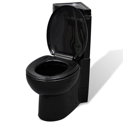 WC Ceramic Toilet Bathroom Corner Toilet Black