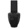 WC Ceramic Toilet Bathroom Round Toilet Bottom Water Flow Black