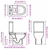WC Ceramic Toilet Bathroom Round Toilet Bottom Water Flow Black