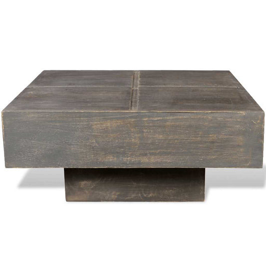 Coffee Table | Dark brown | Solid mango wood | Small | Decorative Inlays