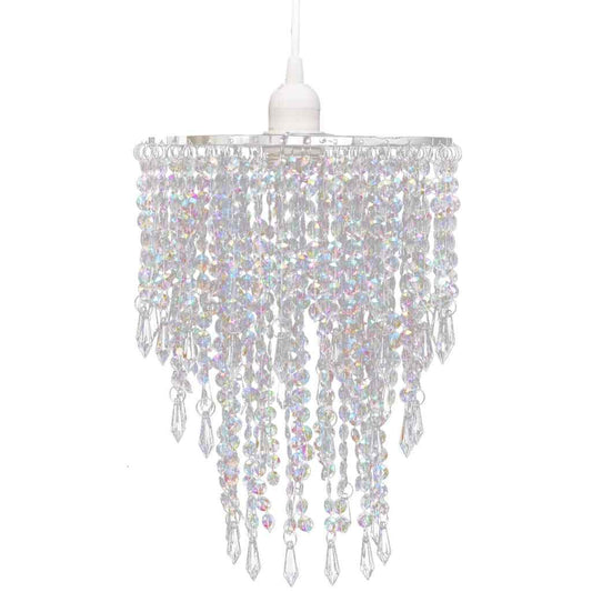 Chandelier | Clear | Plastic beads, Steel frame | 22.5 x 30.5 cm