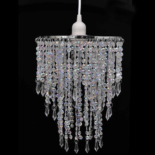 Chandelier | Clear | Plastic beads, Steel frame | 22.5 x 30.5 cm