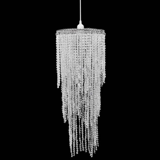Chandelier | Transparent | Plastic | 70 cm high, 26 cm wide