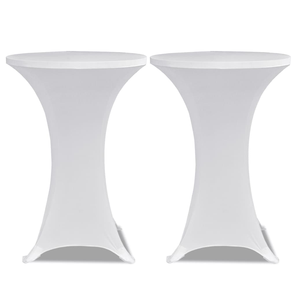 Standing Table Cover Ø70cm White Stretch 2 pcs