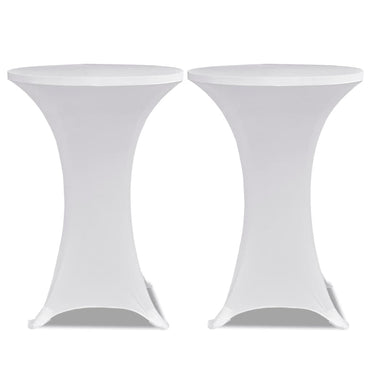 Standing Table Cover Ø70cm White Stretch 2 pcs