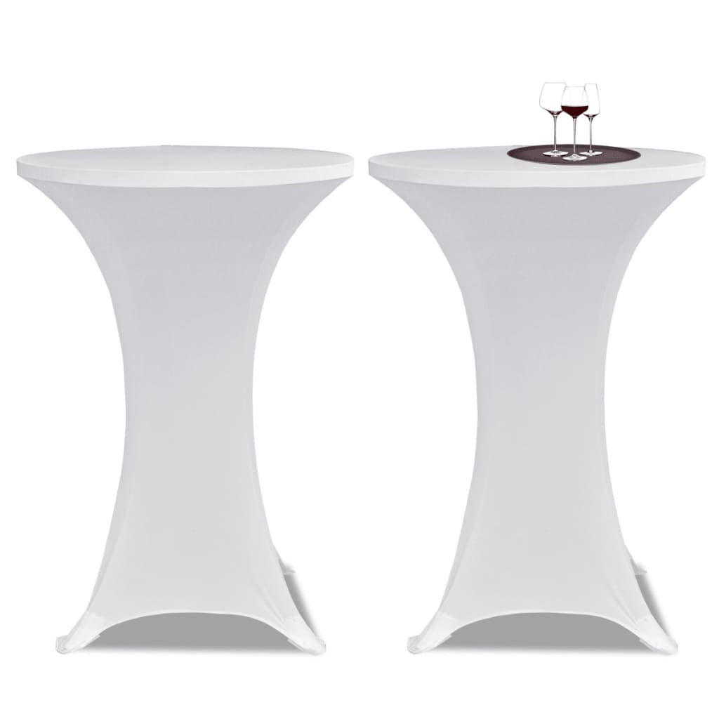 Standing Table Cover Ø70cm White Stretch 2 pcs