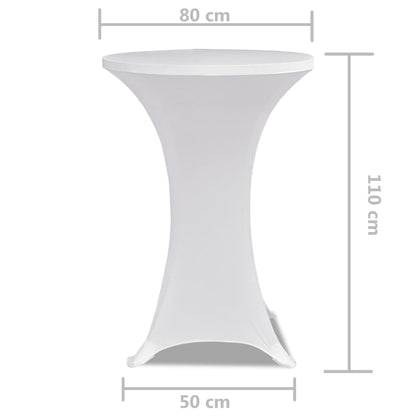 Standing Table Cover Ø80cm White Stretch 2 pcs