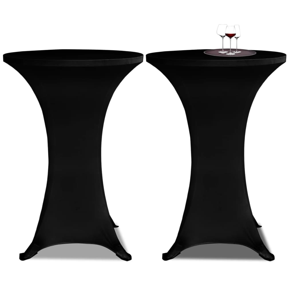 Standing Table Cover Ø60cm Black Stretch 2 pcs