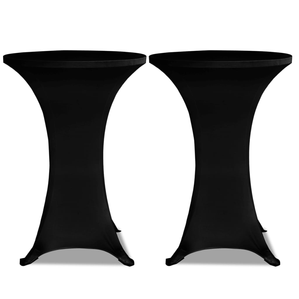 Standing Table Cover Ø70cm Black Stretch 2 pcs