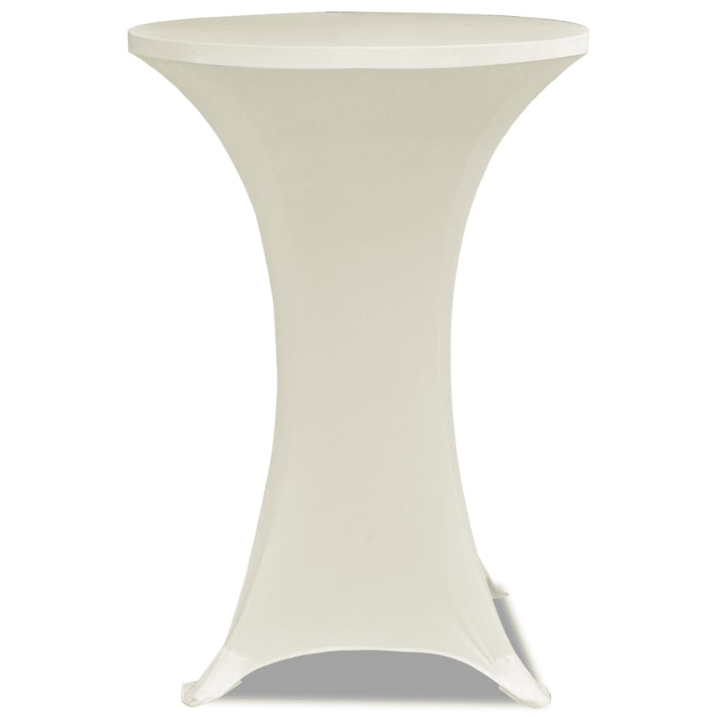 Standing Table Cover Ø60cm Cream Stretch 2 pcs