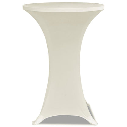 Standing Table Cover Ø60cm Cream Stretch 2 pcs