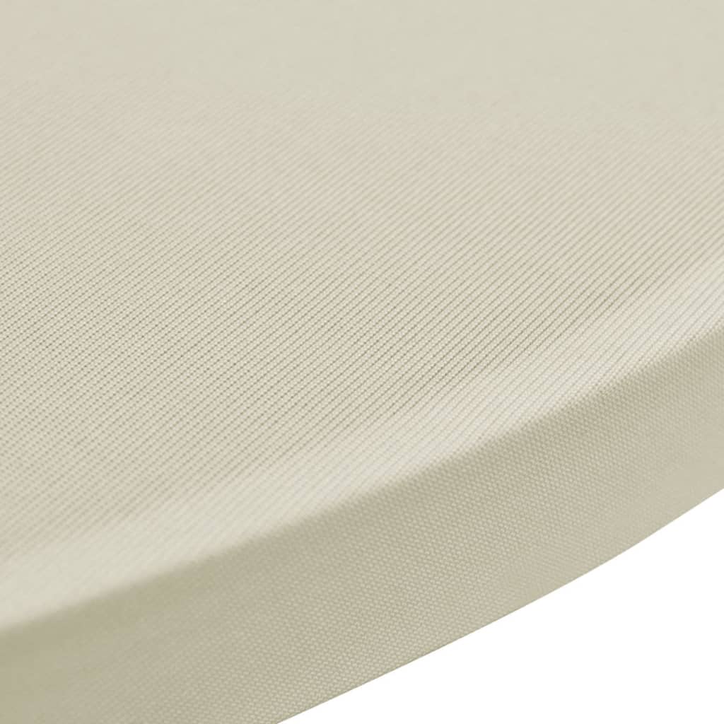 Standing Table Cover Ø60cm Cream Stretch 2 pcs