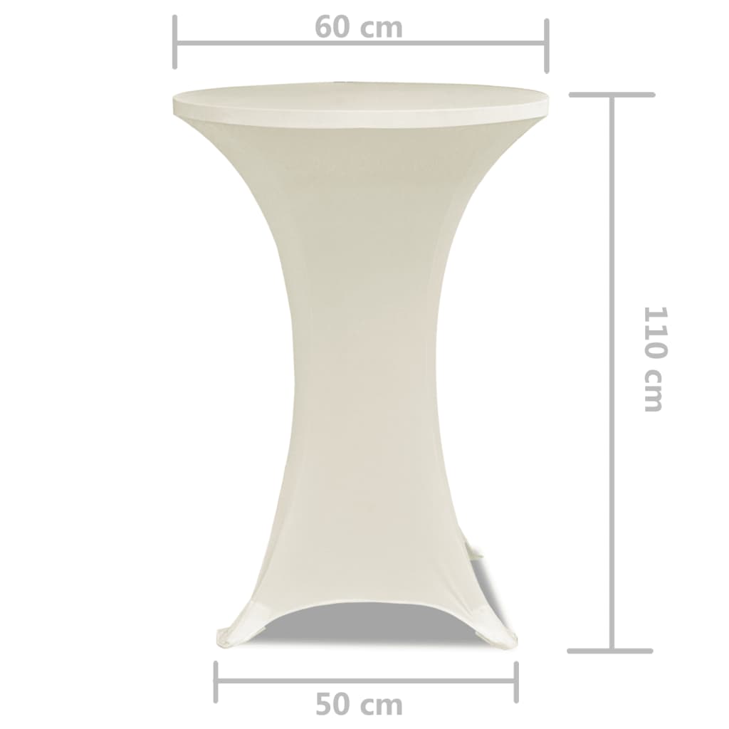 Standing Table Cover Ø60cm Cream Stretch 2 pcs