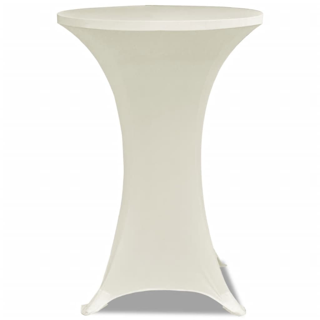 Standing Table Cover Ø70cm Cream Stretch 2 pcs