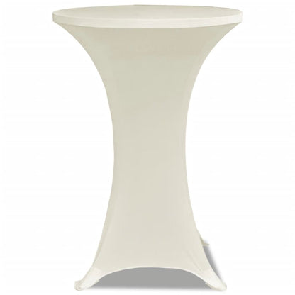 Standing Table Cover Ø70cm Cream Stretch 2 pcs