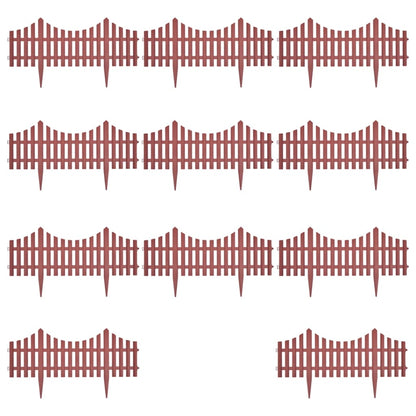 17 pcs Lawn Dividers 10 m Brown