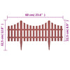 17 pcs Lawn Dividers 10 m Brown