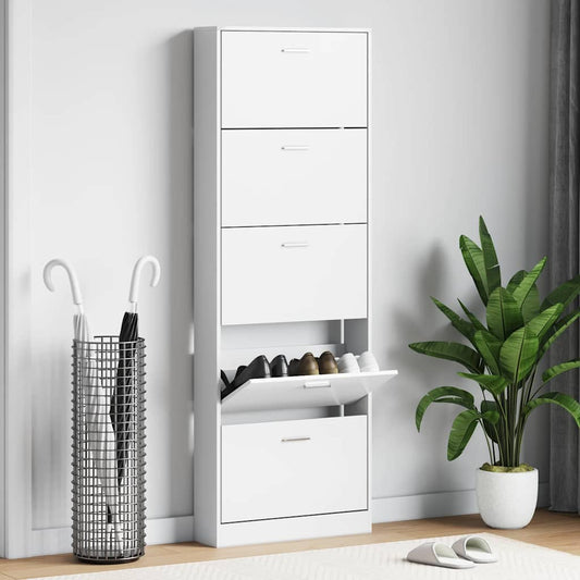 Shoe Cabinet | White | Engineered wood, plastic, aluminium alloy | Medium