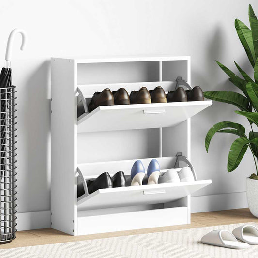 Shoe Cabinet | White | Engineered wood, plastic, aluminium alloy | Medium