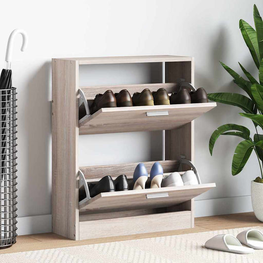 Shoe Cabinet | Oak | Engineered wood, Plastic, Aluminium alloy | Medium