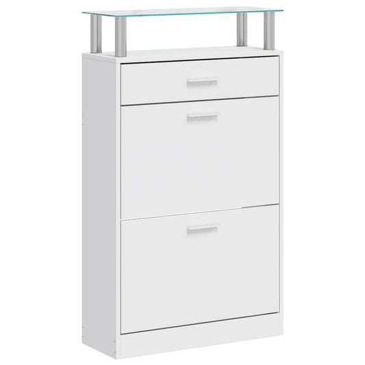 Shoe Cabinet | White | Engineered Wood | Medium | Shoe Cabinet