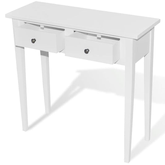 Console Table | White | MDF and Pinewood | Compact | Console Table