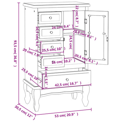Cabinet | White | MDF and Pinewood | Medium | Storage Cabinet