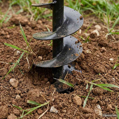 Ground Drill with Handle 180 mm with Extension Tube 5 m Steel
