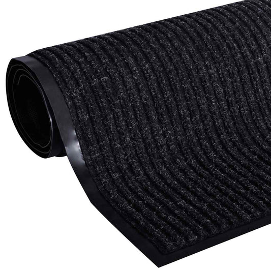 Doormat | Black | PVC backing, Polyester surface | 90 x 60 cm | Door Mat