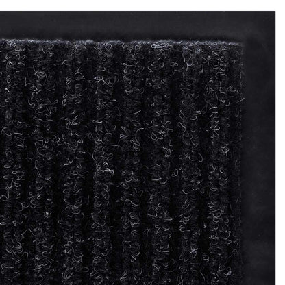 Doormat | Black | PVC backing, Polyester top | 90 x 120 cm | Non-slip