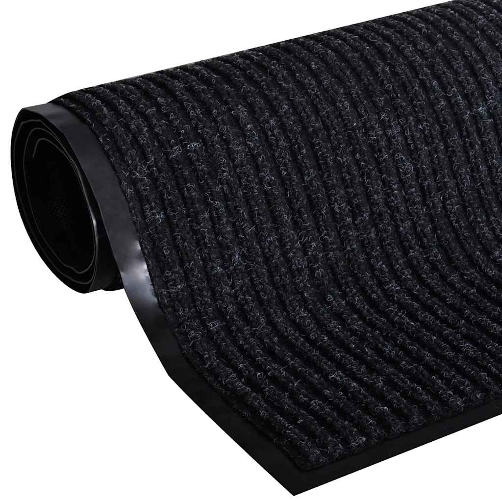 Door Mat | Black | PVC backing, Polyester fabric | 90 x 150 cm | Non-slip