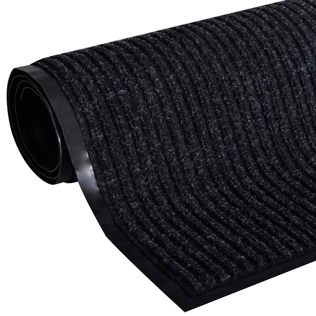 Doormat | Black | Polyester | 120 x 180 cm | Doormat | Rectangular