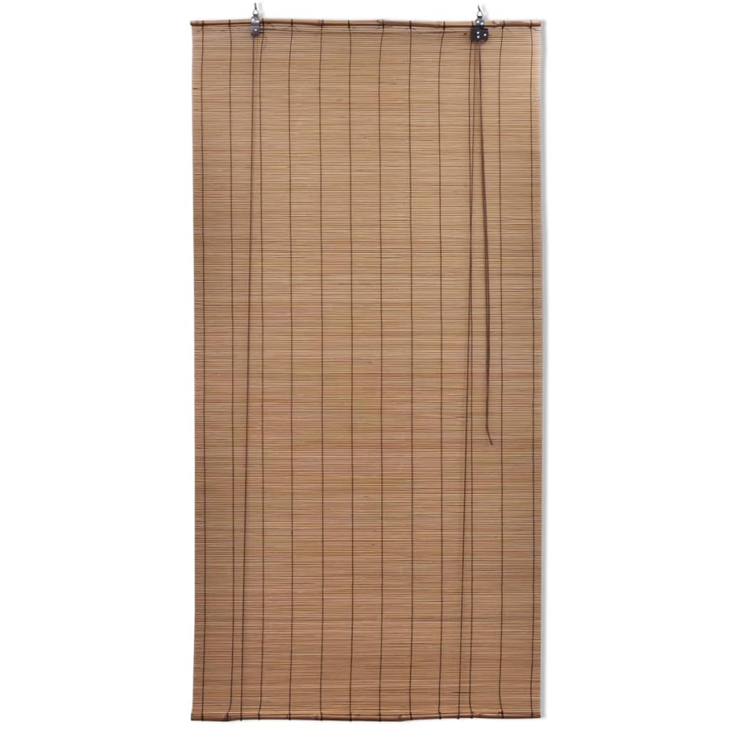 Blind | Brown | Bamboo | 120x160 cm | Rollable | Blind | Rectangular