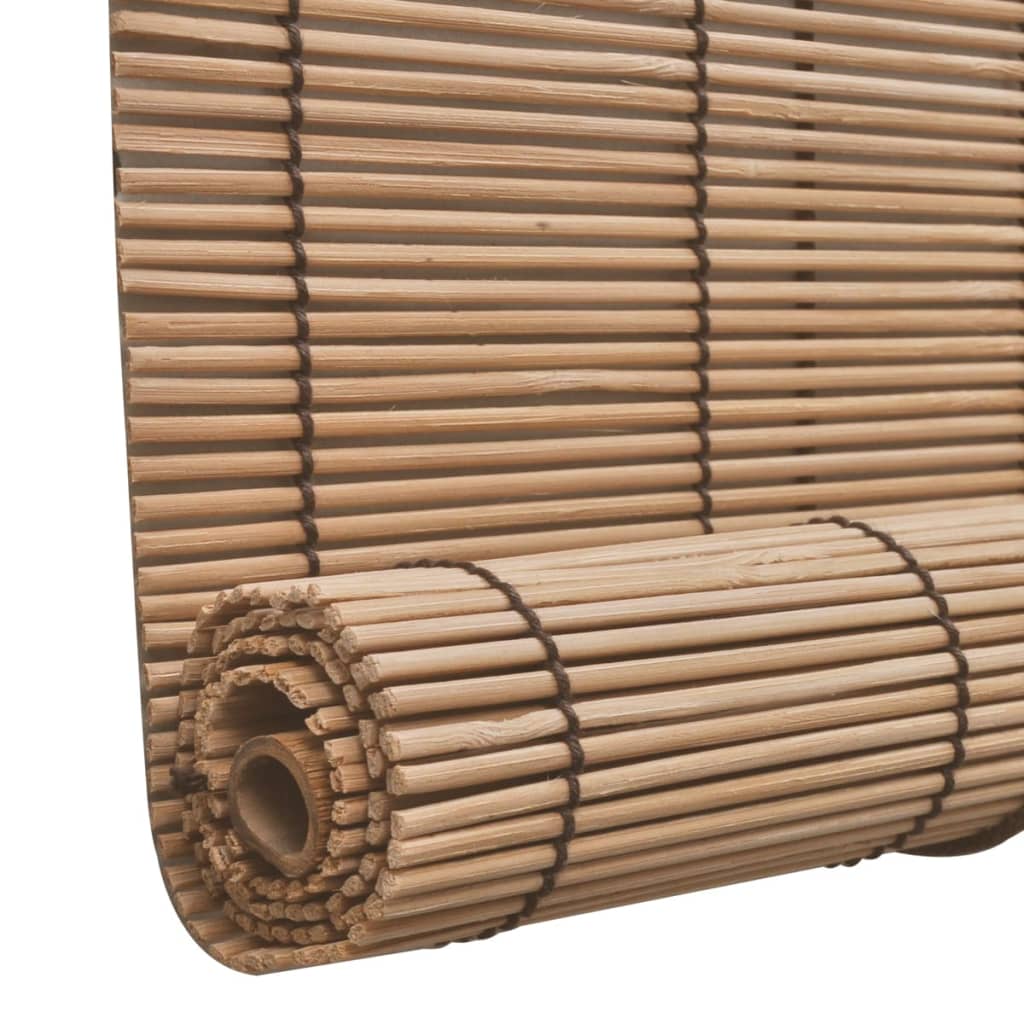Blind | Brown | Bamboo | 120x160 cm | Rollable | Blind | Rectangular