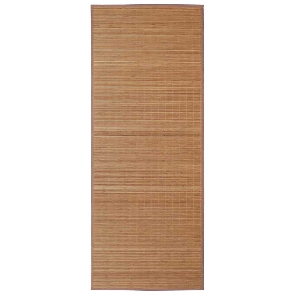 Rectangular Brown Bamboo Rug 150 x 200 cm
