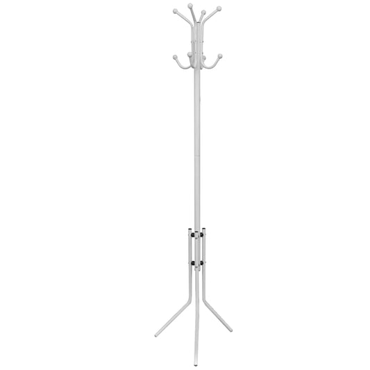 Coat Stand | White | Metal | Medium | Portable | Coat Stand | Triangular