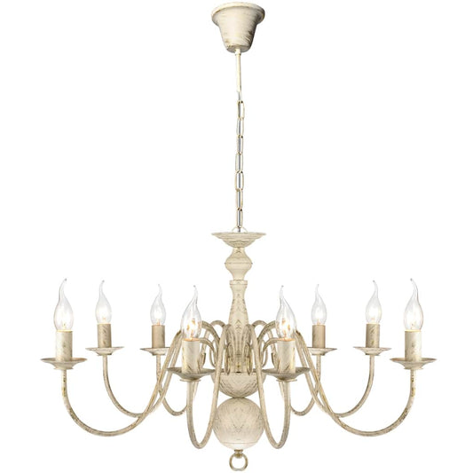 Chandelier | Antique White | Metal | Large | Classic/Traditional