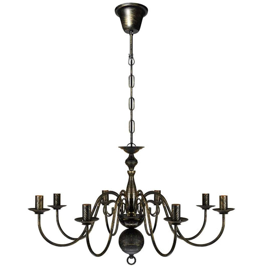 Chandelier | Antique black | Metal | Large | Chandelier | Circular