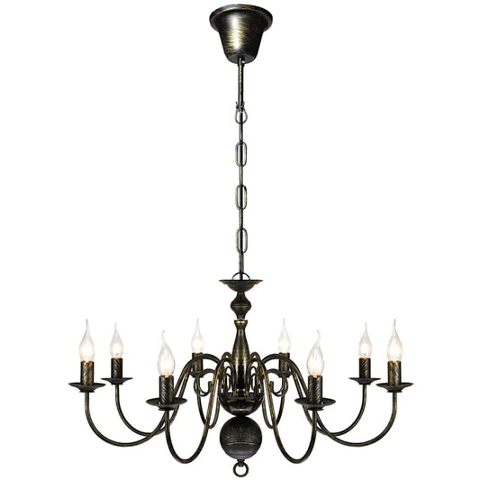 Chandelier | Antique black | Metal | Large | Chandelier | Circular