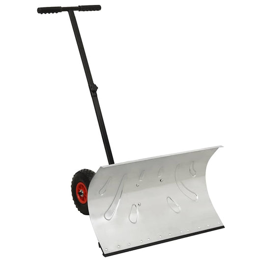 Snow Shovel | Silver, Black | Galvanised Metal, Rubber | Compact