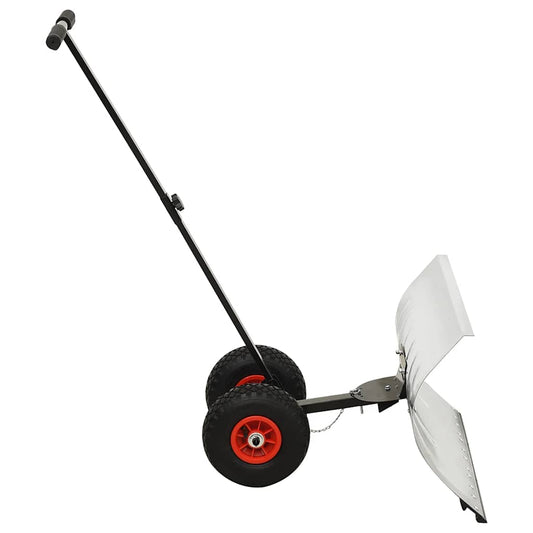 Snow Shovel | Silver, Black | Galvanised Metal, Rubber | Compact
