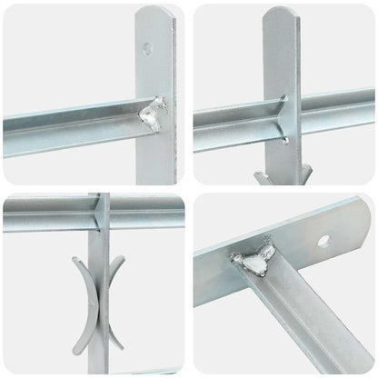 Window grilles 500-650 mm Galvanized Steel Silver