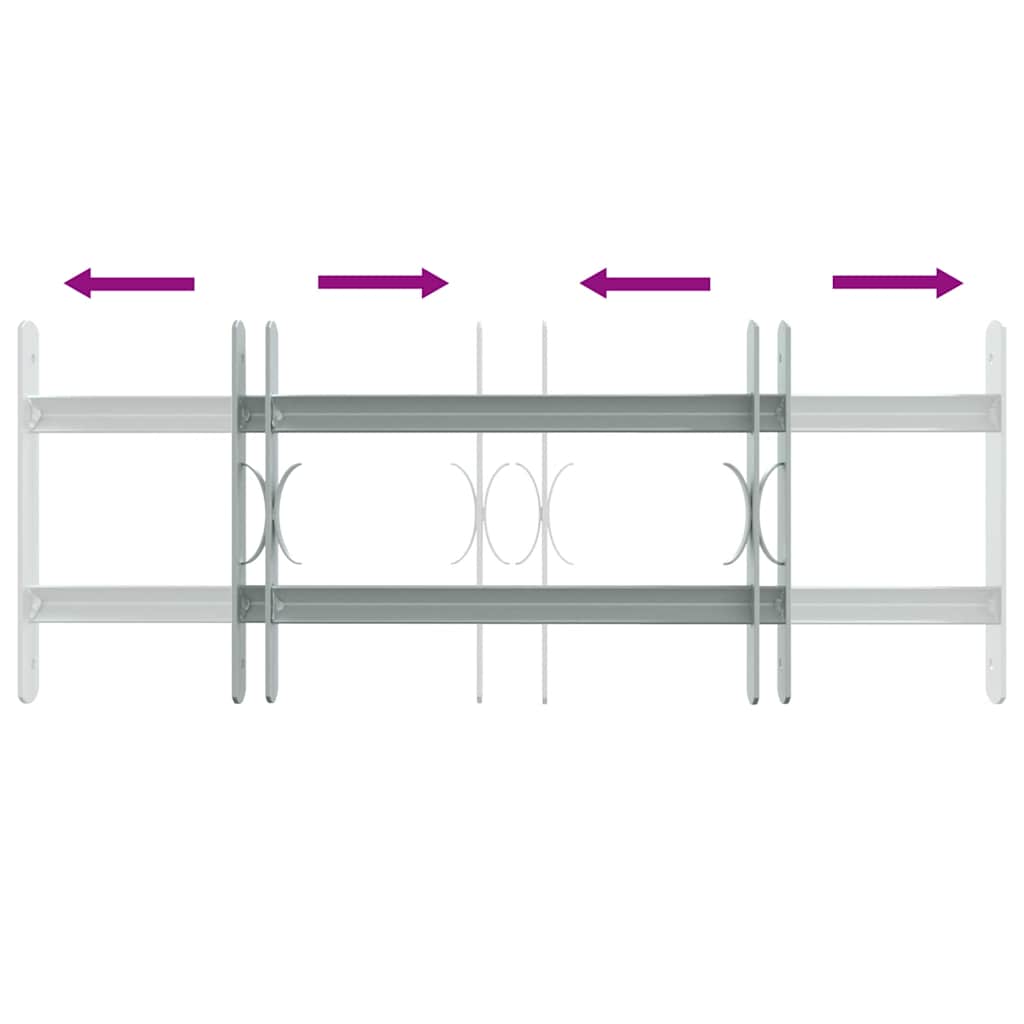 Window grilles 500-650 mm Galvanized Steel Silver