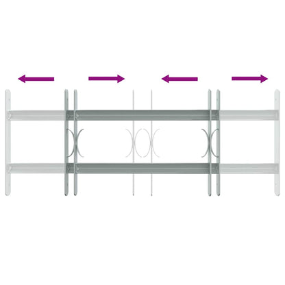 Window grilles 500-650 mm Galvanized Steel Silver