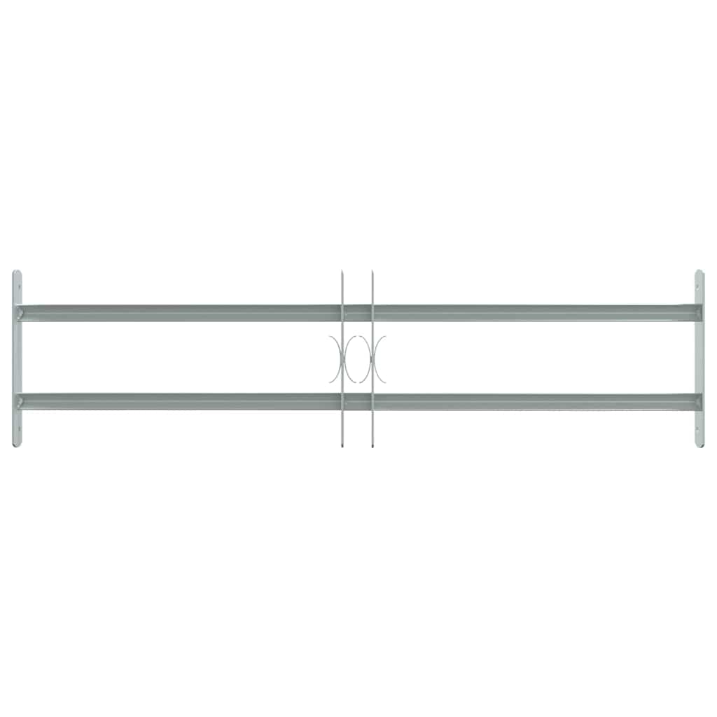 vidaXL Adjustable Security Grille for Windows with 2 Crossbars 27.6"-41.3"