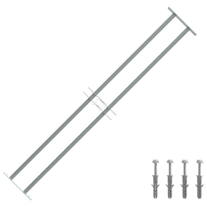 vidaXL Adjustable Security Grille for Windows with 2 Crossbars 39.4"-59.1"