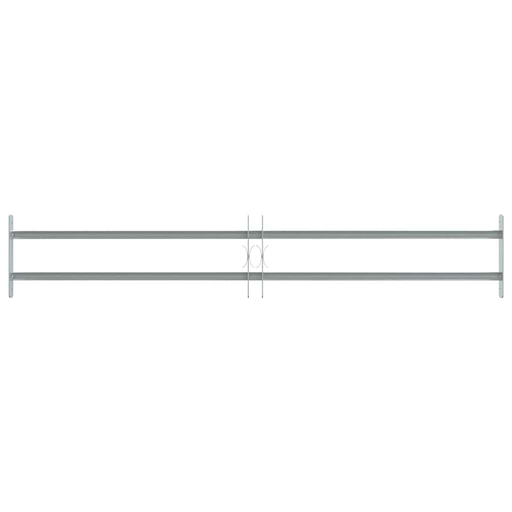 vidaXL Adjustable Security Grille for Windows with 2 Crossbars 39.4"-59.1"
