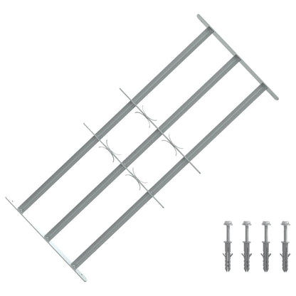 vidaXL Adjustable Security Grille for Windows with 3 Crossbars 27.6"-41.3"